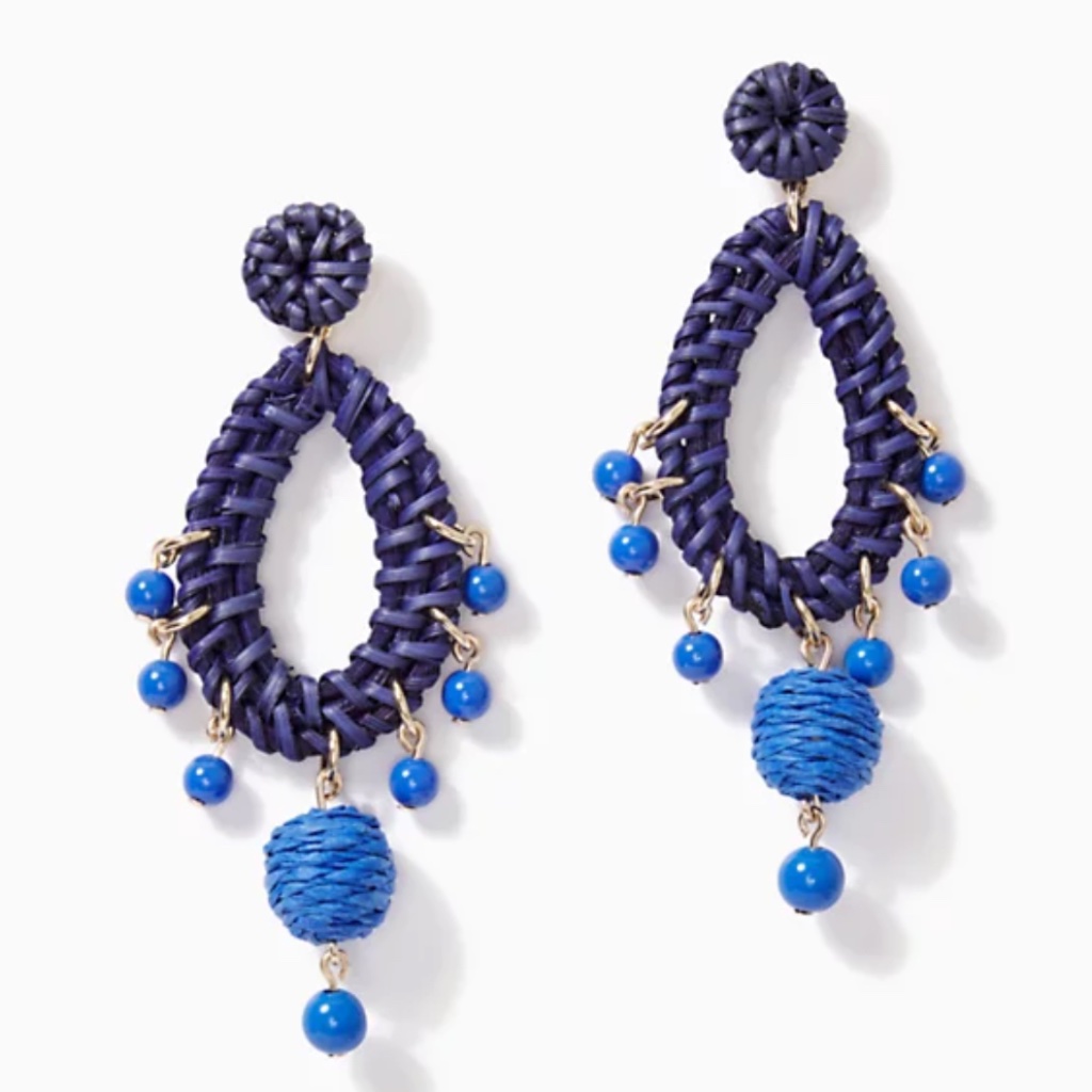 Lilly Pulitzer Raffia Earrings 28$